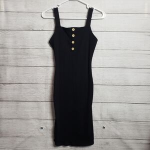 Mikey‎ & Joey Black Ribbed Form Fitting Dress Womens Small